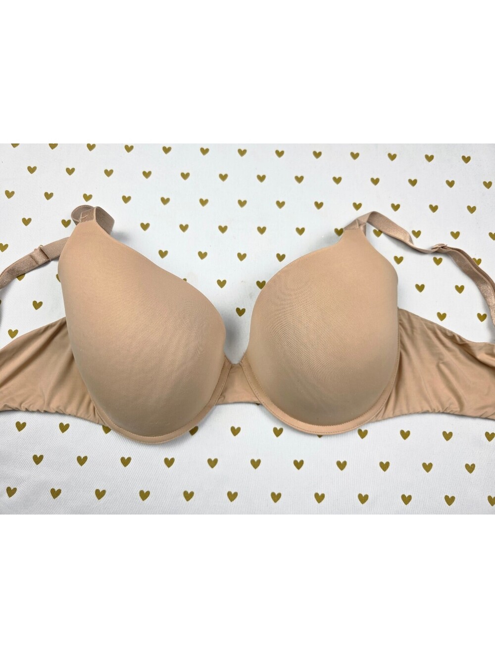 Victorias Secret 34DDD 34F Uplift Semi Demi Beige Bra